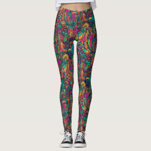 DMT Psychedelic Leggings [Doodle My Struktur]