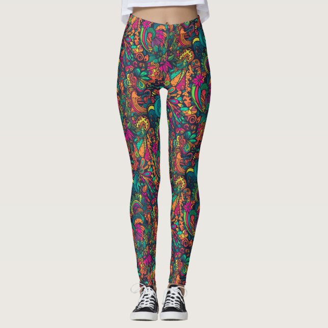 DMT Psychedelic Leggings [Doodle My Struktur] (Framsida)
