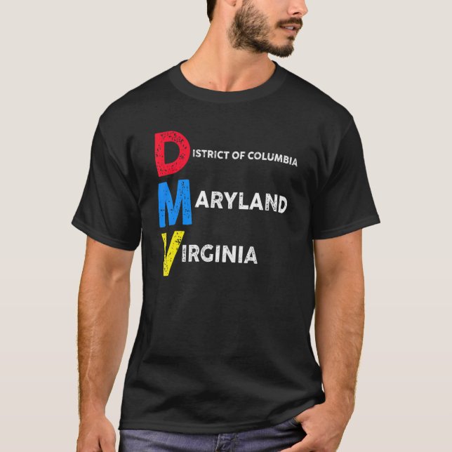 DMV native alias DC Maryland och Virginia T Shirt (Framsida)