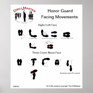 DMVA1 Honor Guard Facing Rörelser Poster
