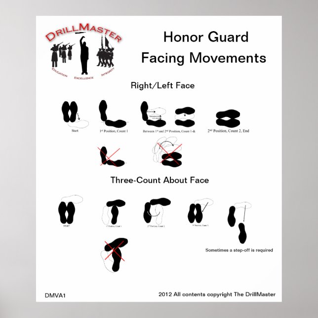 DMVA1 Honor Guard Facing Rörelser Poster (Framsidan)