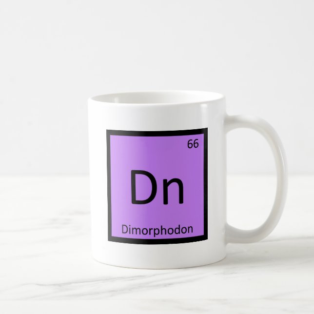Dn - Dimorphodon Dinosaur Kemisymbol Kaffemugg (Höger)