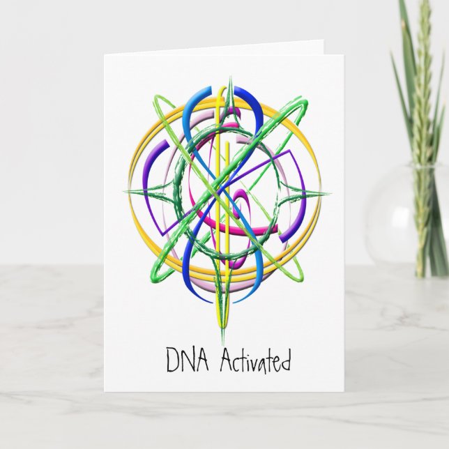 DNA aktiverat Atomhälsningkort Kort (Framsida)