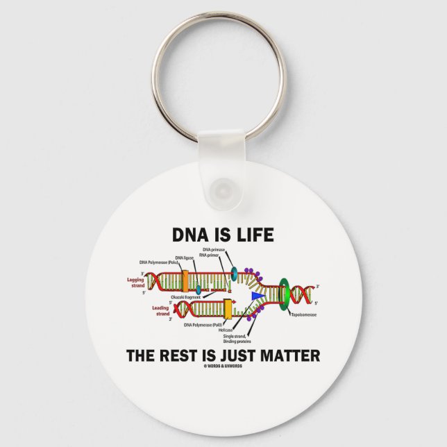 DNA är livet resten är bara en fråga (DNA-strängar Nyckelring (Framsida)