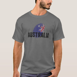 DNA Australian Fingerprin Coola Australia Flagga P T Shirt