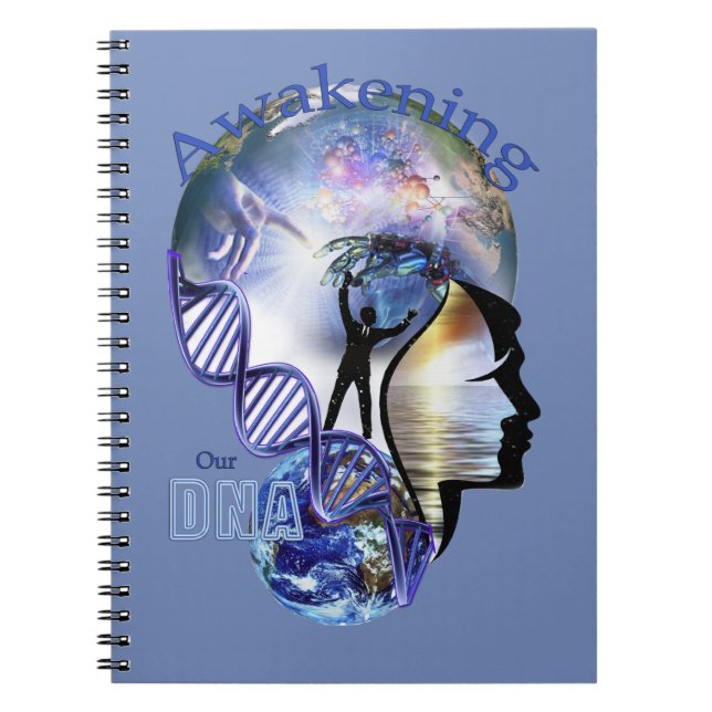 DNA Awakening design Anteckningsbok Med Spiral (Framsidan)