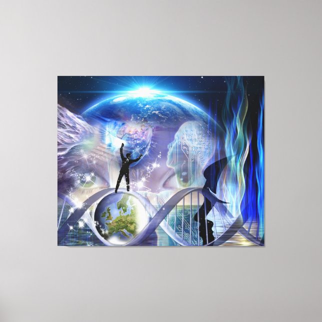 DNA Awakening design Canvastryck (Framsida)