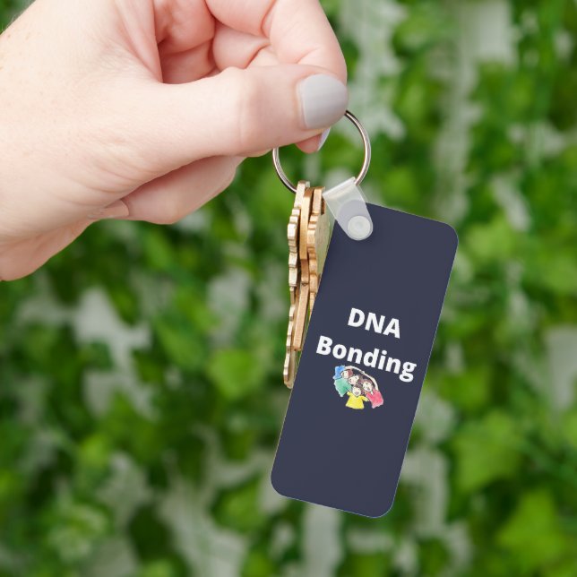 DNA-bindningsnyckelkedja för aluminiumrektanglar Nyckelring (Hand)