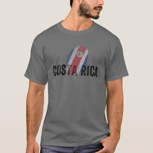 DNA Costa Rica Coola Costa Rica Flagga T Shirt (Framsida)