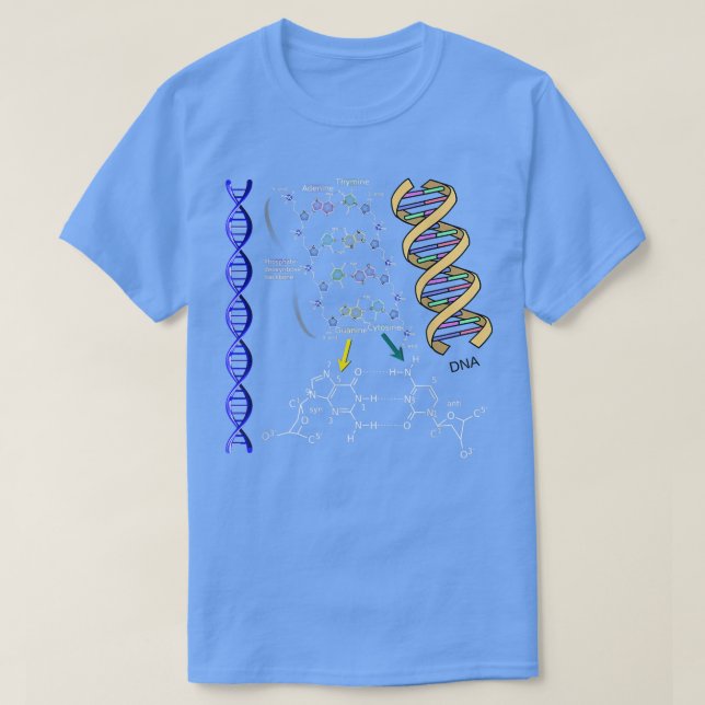 DNA Dubbla-Helix Chemical Formula Molecules Scienc T Shirt (Design framsida)