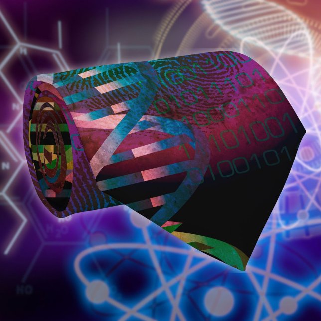 DNA-fingeravtryck Cool Modern Vetenskaplig Mönster Slips (DNA Fingerprint Cool Modern Science Pattern Neck Tie)