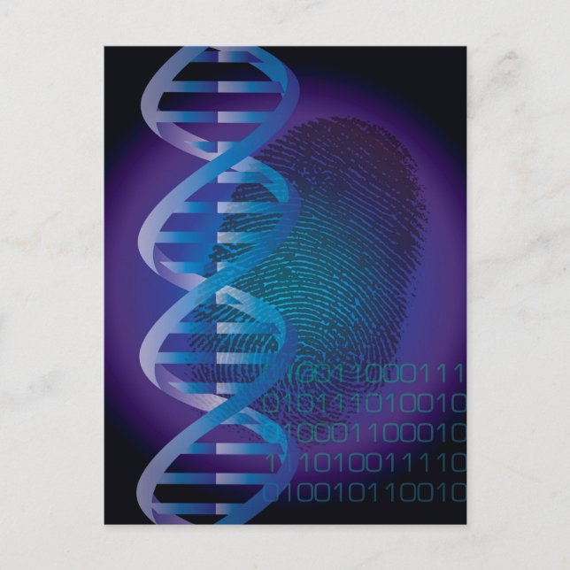 DNA-fingeravtrycksvetenskap Vykort (Framsida)
