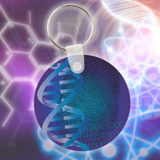 DNA Fingerprint Medical Science Nyckelring