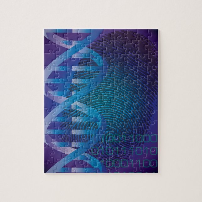 DNA Fingerprint Medical Science Pussel (Vertikal)