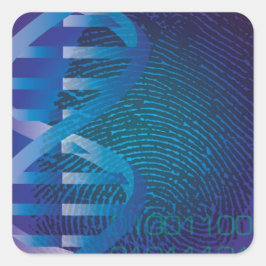 DNA Fingerprint Medicinsk Vetenskap Fyrkantigt Klistermärke