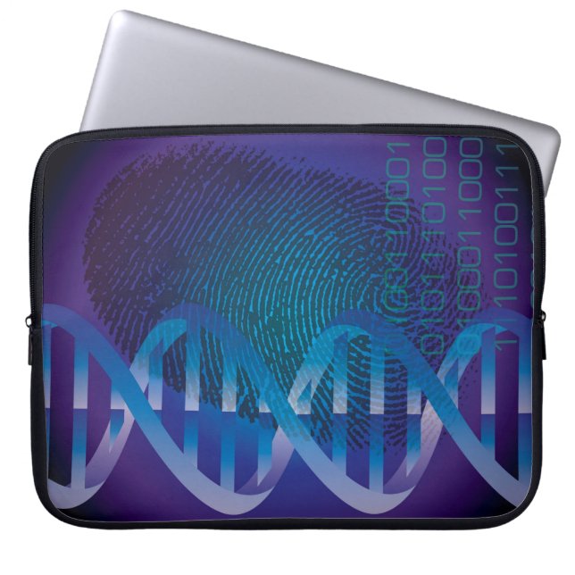 DNA Fingerprint Science Laptop Fodral (Framsidan)