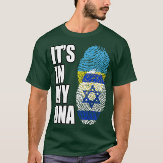 DNA-Flagga för ukrainska och israeliska Vintagen  T Shirt