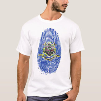 Dna för fingeravtryck av anslutningsbar Flagga för T Shirt