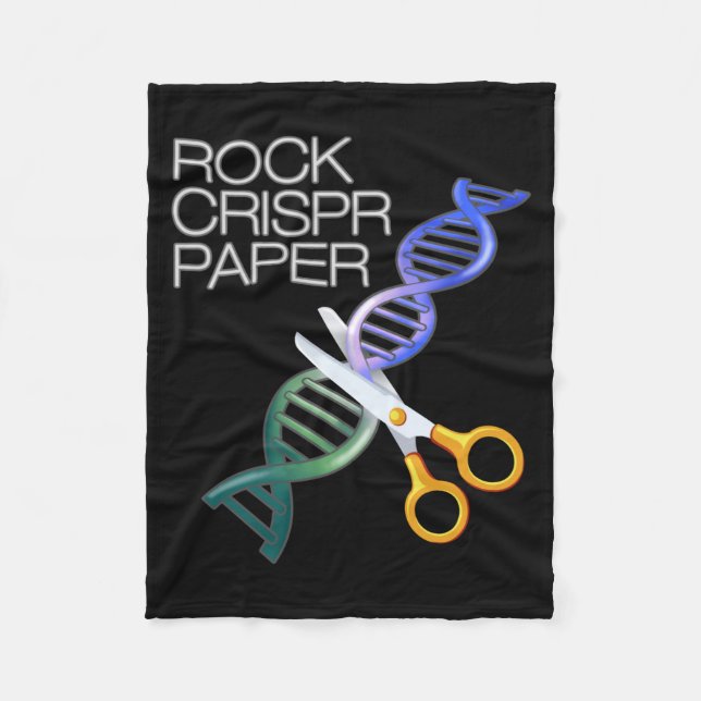 Dna Funny Rock Paper Crispr Genetic Science Race  Fleecefilt (Framsidan)