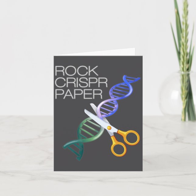 Dna Funny Rock Paper Crispr Genetic Science Race  Kort (Framsida)