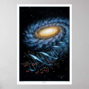 DNA Galaxy Skriv ut Poster