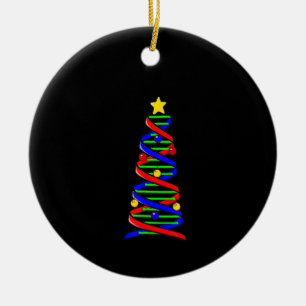 DNA Helix Julgran Life Science Biology Julgransprydnad Keramik