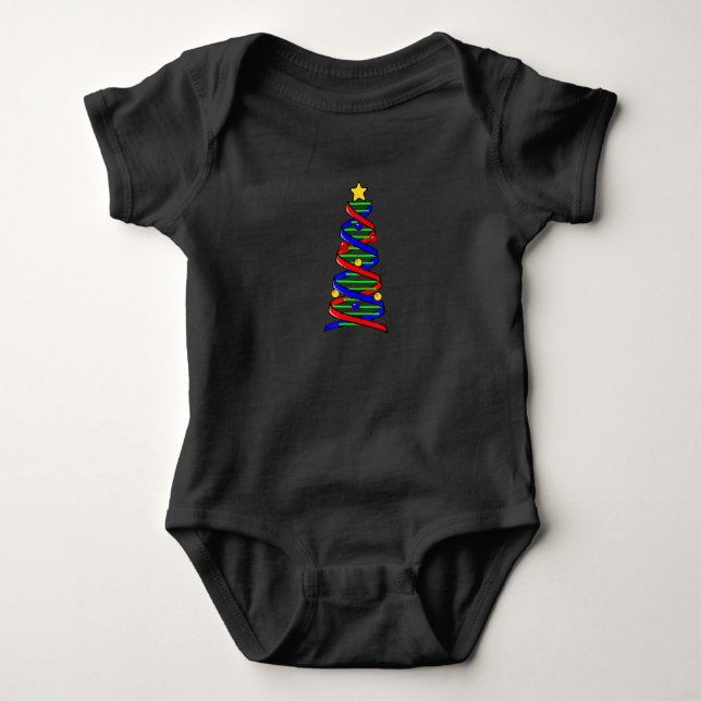 DNA Helix Julgran Life Science Bioology T Shirt (Framsida)