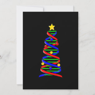 DNA Helix Julgran Livsvetenskap Biologi Julkort