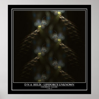 DNA HELIX - LIFEFORCE OKNOWN POSTER