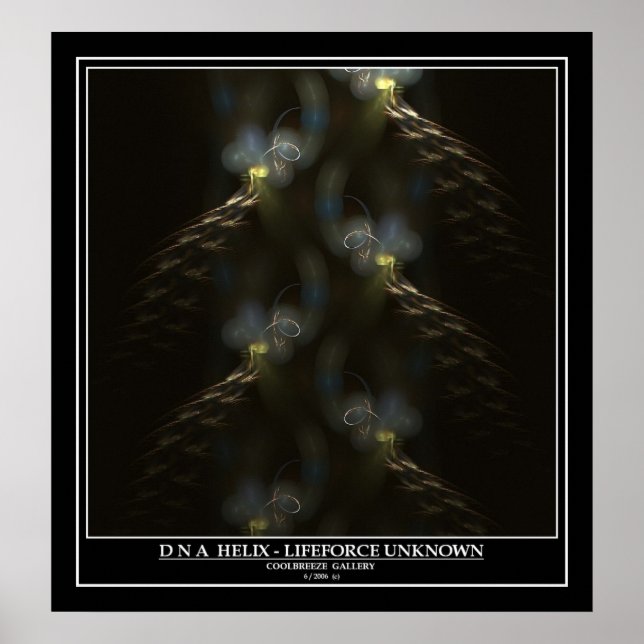 DNA HELIX - LIFEFORCE OKNOWN POSTER (Framsidan)