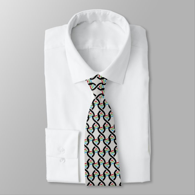DNA Helix Symbol Design Necktie Slips (Bunden)
