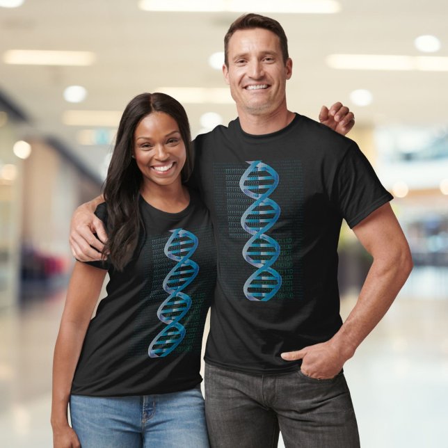 DNA ID Blue Medical Science T Shirt (Modern Cool DNA ID Blue Medical Science T-Shirt)