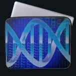 DNA ID Blue Science Laptop Fodral<br><div class="desc">En cool,  trendig och rolig vetenskapsinspirerad laptopsleeve designad som en present till alla forskare,  vetenskapslärare,  naturvetenskapsstudenter,  kort sagt,  alla vetenskapsnördar i ditt liv (och det inkluderar dig)! Designad av Science Geekness© på http://www.zazzle.com/sciencegeekness*</div>