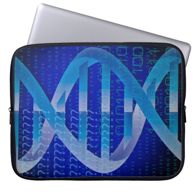 DNA ID Blue Science Laptop Fodral (Framsidan)