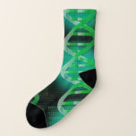 DNA ID Science Grönt Strumpor<br><div class="desc">DNA ID SOCKS. Coola-,  trendig- och roligt-vetenskapen inspirerade till designade strumpor som en gåva till alla vetenskapsmän,  vetenskapslärare,  vetenskapslärare,  studenter,  i kort,  alla vetenskapsmän i ditt liv (och det inkluderar dig)! Designad av Science Geekness© på http://www.zazzle.com/sciencegeekness*</div>