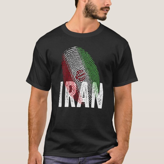 DNA Iranian Proud Iranian Cool Iran Flag T Shirt (Framsida)