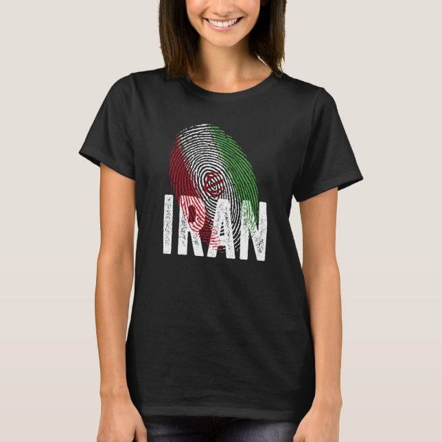 DNA Iranian Proud Iranian Cool Iran Flag T Shirt (Framsida)
