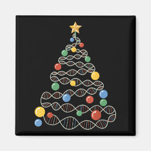 Dna Julgran Funny Science Puns jul Te Magnet