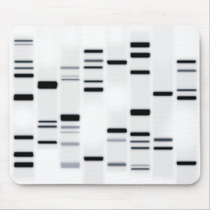 DNA kodifierar konstsvart på vit Musmatta