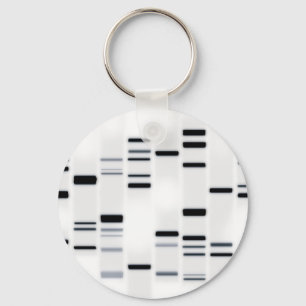 DNA kodifierar konstsvart på vit Nyckelring