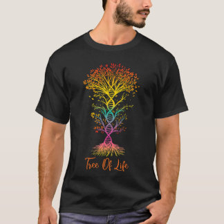 DNA Livets träd Genetics Andlig Family Träd Ro T Shirt
