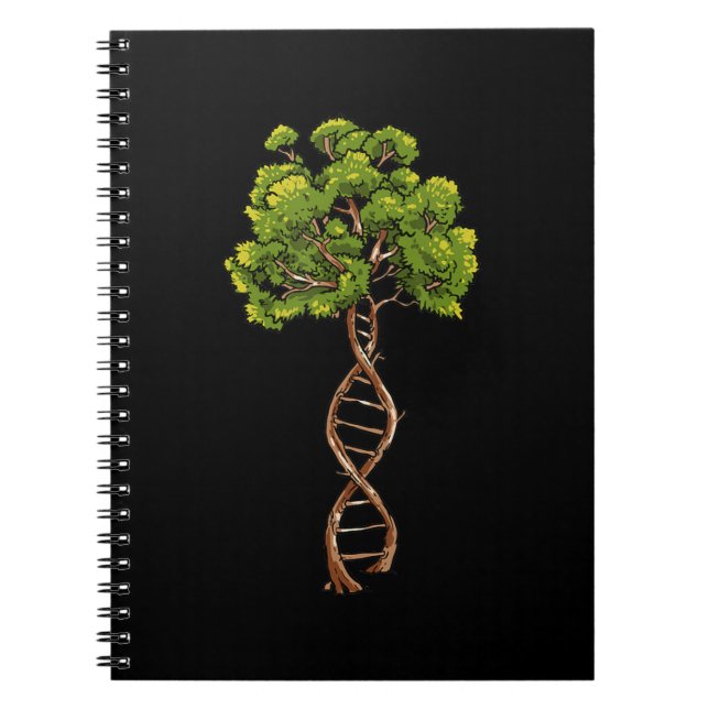 Dna Livets träd Science Genetics Biology Environm Anteckningsbok (Framsidan)