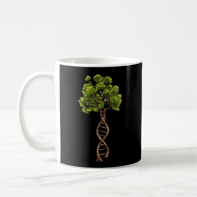 Dna Livets träd Science Genetics Biology Environm Kaffemugg (Vänster)
