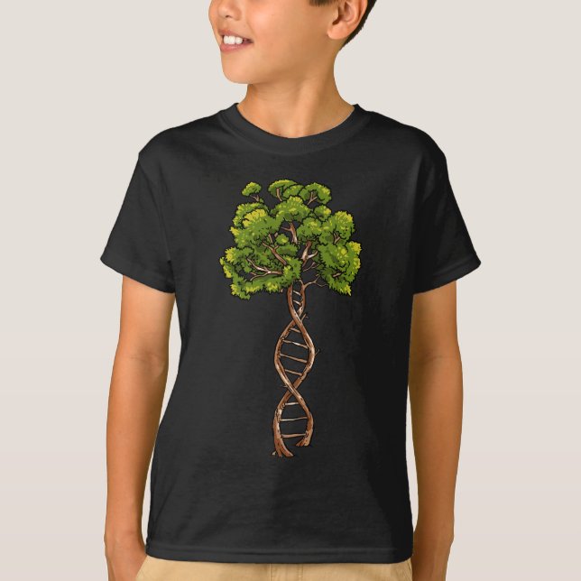 DNA Livets träd Science Genetics Biology Environm T Shirt (Framsida)