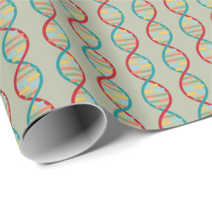  DNA Mid Century Modern STEM Biology Rand grönt Presentpapper