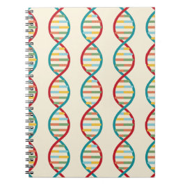​ DNA Mid Century Modern STEM Biology Rand kräm Anteckningsbok