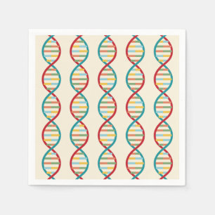 ​ DNA Mid Century Modern STEM Biology Rand kräm Pappersservett