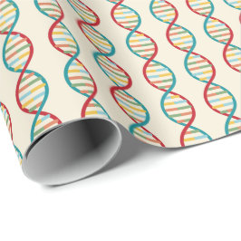 ​ DNA Mid Century Modern STEM Biology Rand kräm Presentpapper