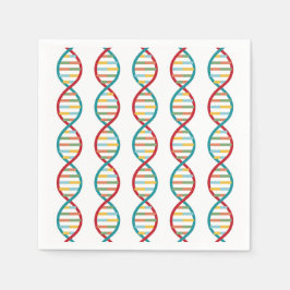 ​ DNA Mid Century Modern STEM Biology Rand white Pappersservett