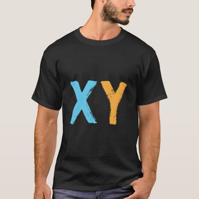 Dna Molecule Xy Male Chromosome Biotechnology T Shirt (Framsida)
